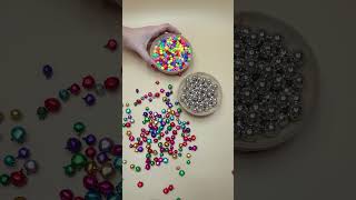 Beads Bells Balls ASMR Video Three Cups asmr satisfying dominomarble [upl. by Aigroeg]