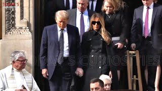 Melania Trump consoles Donald in her sisters final farewell [upl. by Light]