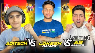 LOKESH GAMER VS AS GAMING VS ADITECH WINNER WIN GET 1M DIAMONDS FREE FIRE [upl. by Doowron]