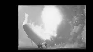 Hindenburg disaster 6th may 1937 side angle super stabilized [upl. by Grannias]