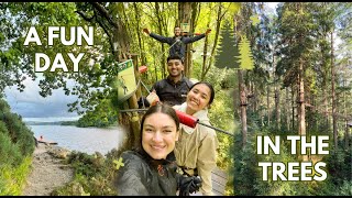 Go Ape Treetop Challenge Aberfoyle  Vlog and Go Pro [upl. by Naimaj553]