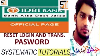 IDBI PASSWORD RESET IDBI net banking password bholgai hot change kaise karey [upl. by Nebra]