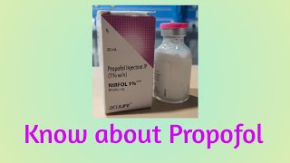 Know about Propofol  Propofol infusion syndrome [upl. by Alleunam]