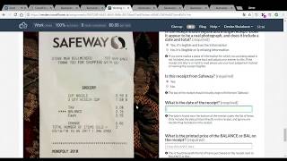 Transcribe Information From A Receipt Safeway [upl. by Anehsat352]