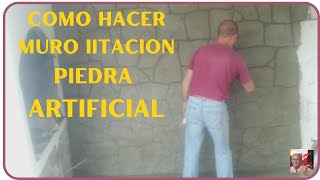 Como Hacer Muro Imitación PIEDRA ARTIFICIAL [upl. by Eniger17]