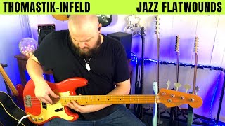 THOMASTIKINFELD Jazz Flat Wound Bass Strings Review [upl. by Ahsema663]