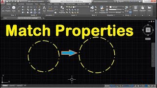 How to use Match Properties command in Autocad 2018 [upl. by Ahsiener11]