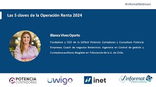 Webinar Las 5 claves de la Operación Renta 2024  informatwebinars [upl. by Carin303]