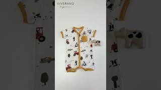 Farm Collection  Short Sleeve Baby Romper  Viverano Organics [upl. by Evan]