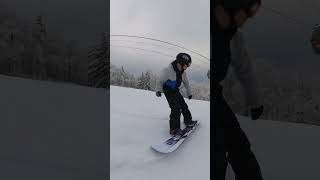 Never Summer Proto Slinger Snowboard Review An asym pressable jib board that can grip ice [upl. by Mosora]