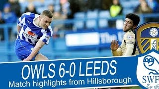 HIGHLIGHTS  Sheffield Wednesday 6 Leeds United 0  Championship 201314 [upl. by Huntlee659]