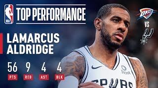 LaMarcus Aldridge Records A New CAREER HIGH 56 Points  January 10 2019 [upl. by Fennessy]