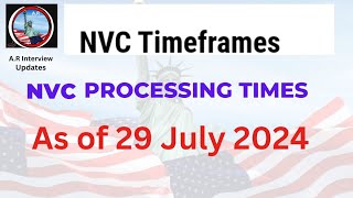 NVC Processing Times As of 29 July 2024 Case Review Time Case Creation  Public Inquiry Response [upl. by Ilrahs]