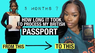 HOW LONG IT TAKES TO PROCESS A BRITISH PASSPORT  ONLINE APPLICATION WHOLE TIMELINE 🇬🇧 [upl. by Ulda]