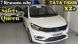 Tata Tigor XZ 2024  Tata Tigor Second Top Model Real Life Review 2024 [upl. by Monjan]