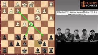 Norway Chess 2016  Giri  VachierLagrave [upl. by Ellehcear]