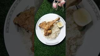 দুপুরের খাবার মুরগির রোস্ট ও সাদা পোলাওfood recipe cooking [upl. by Attenaz]