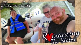 WE RENTED A PONTOON BOAT  Tappan Lake RV Campground in Deersville Ohio [upl. by Elleirda969]