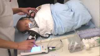 Newborn  Infant Hearing Screening  Madsen AccuScreen [upl. by Ynohtnad]