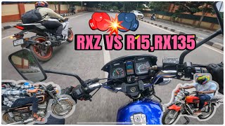 RXZ ಜಿದ್ದಾ ಜಿದ್ದು 👊 ವಿಷ್ಣುವಿನ ತಾಳ್ಮೆ😌ನರಸಿಂಹನ ಕೋಪ 😡 RX135  R15  CD 100  Asnvlogs kannadavlogger [upl. by Yzzik]