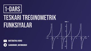 Teskari treginometrik funksiyalar  arc lash  1  dars [upl. by Nwahsit]