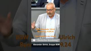 BSW Alexander Ulrich Bundestag 110924 Zum Haushalt der Ampel shorts Trend ampel [upl. by Eugenle879]