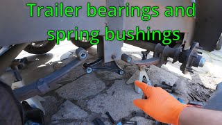 Dump trailer bearings and bushings repair [upl. by Icart]