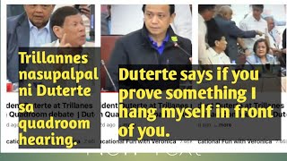 Ex President Duterte at Trillanes nag kaininan Quadroom debate  Duterte want to slap trillanes [upl. by Malcah102]