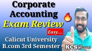 Exam ReviewCorporate AccountingCalicut University Bcom 3rd Semester [upl. by Atteval671]