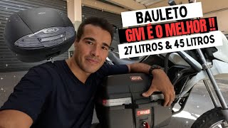 COMO ESCOLHER O BAULETO PARA SUA MOTO  GIVI 27 LITROS TRAFFIC E GIVI 45 LITROS [upl. by Aelahc]