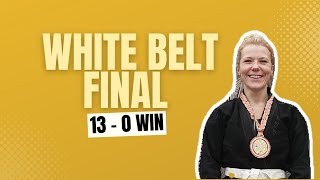 BJJ Women’s Medium Heavy White Belt Competition With Commentary  130 Win [upl. by Chilcote329]