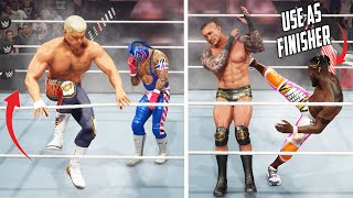 30 More Moves Can Be Used As Finisher in WWE 2K24 [upl. by Erdnuaed]