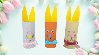 DIY Osterhasen basteln aus Klopapierrollen Lustige DIY Dekoidee [upl. by Fortunio]