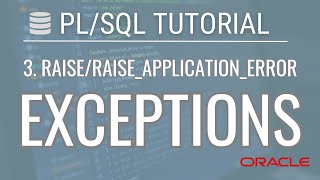 PLSQL UserDefined Exceptions RAISERAISEAPPLICATIONERROR  Tamil  iCoding [upl. by Eitteb736]