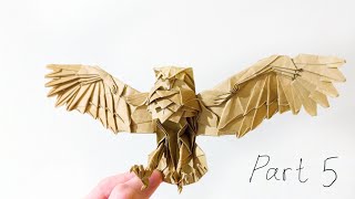 Origami BLAKISTON’S Fish Owl Tutorial PART 5 [upl. by Aural]