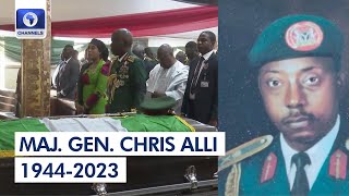 Maj Gen Chris Alli Former COAS Laid To Rest In Abuja [upl. by Niawd]