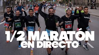 MEDIO MARATÓN DE BARCELONA EN DIRECTO  Valentí Sanjuan [upl. by Trah]