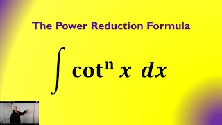 The Power Reduction Formula for cotx [upl. by Nrublim17]