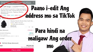 Paano iedit Ang address sa TikTok  Para hindi na maligaw Ang order mo😱 [upl. by Nevins]