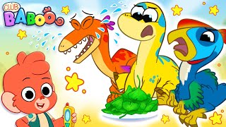 Club Baboo  Why are the Dino babies crying  They are hungry  Learn what each dino eats [upl. by Coulson607]