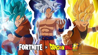 Fortnite x Dragon Ball is here featuring Son Goku Vegeta Bulma and Beerus [upl. by Aileme]