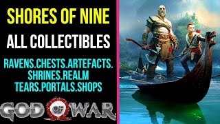 God of War  Shores of Nine All Collectible Locations  100 [upl. by Flatto]