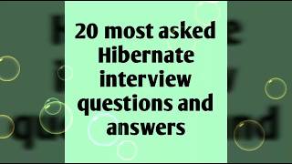 Hibernate interview questions and answers [upl. by Mauro]