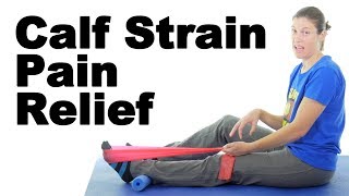 Calf Pain or Strain Stretches amp Exercises  Ask Doctor Jo [upl. by Aronid531]