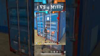 1 vs 4 M1887 Bear clutch in free fire 1vs4 freefire freefiremax [upl. by Iong31]