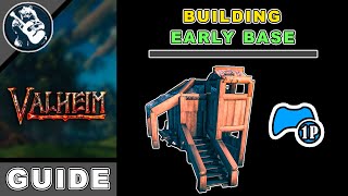 How to Build a Starting 1P Base Tutorial in Valheim Base Design Building Guide  1P House Ideas 1 [upl. by Alahs662]