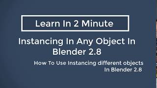 Instancing In Any Object In Blender 283 How To Instancing In Blender 283 [upl. by Anitreb]