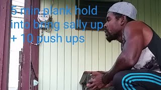 5 min plank hold into Bring Sally up push up challenge 10 push ups [upl. by Robbin755]