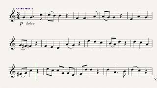 Santa Lucia  Easy Flute Sheet Music [upl. by Daly]