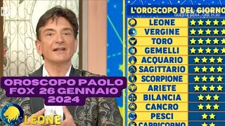 Loroscopo di Paolo Fox  I Fatti vostri  26012024 ♍♒🌟💫⭐♑♈♉♊♋♌♎♐♏ [upl. by Leiahtan]